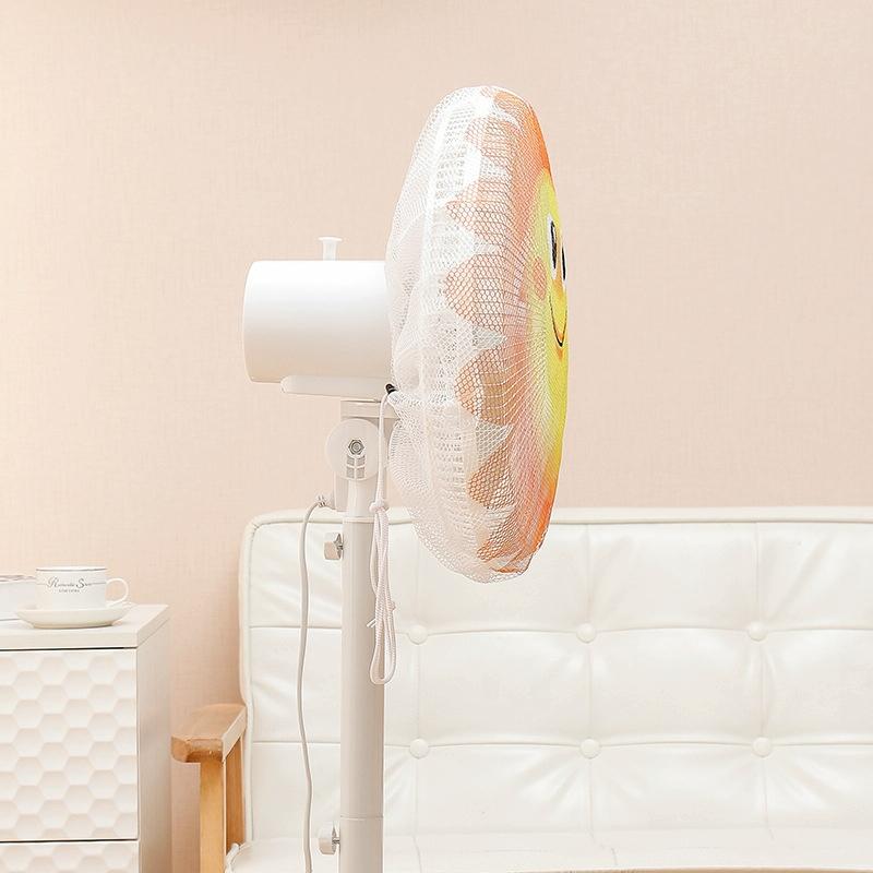 16 Cartoon Children Electric Fan with All-inclusive Mesh Protection Net and Anti-pinch Hand Cover - Safe and Fun - Sun Flower 15