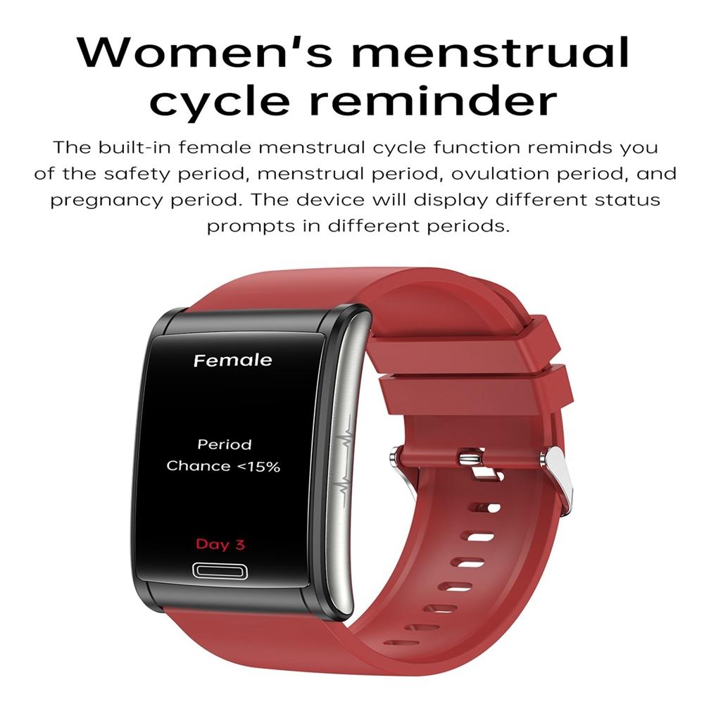 Smart Watch With Heart Rate And Blood Pressure Monitoring - Colour Screen - Red 5