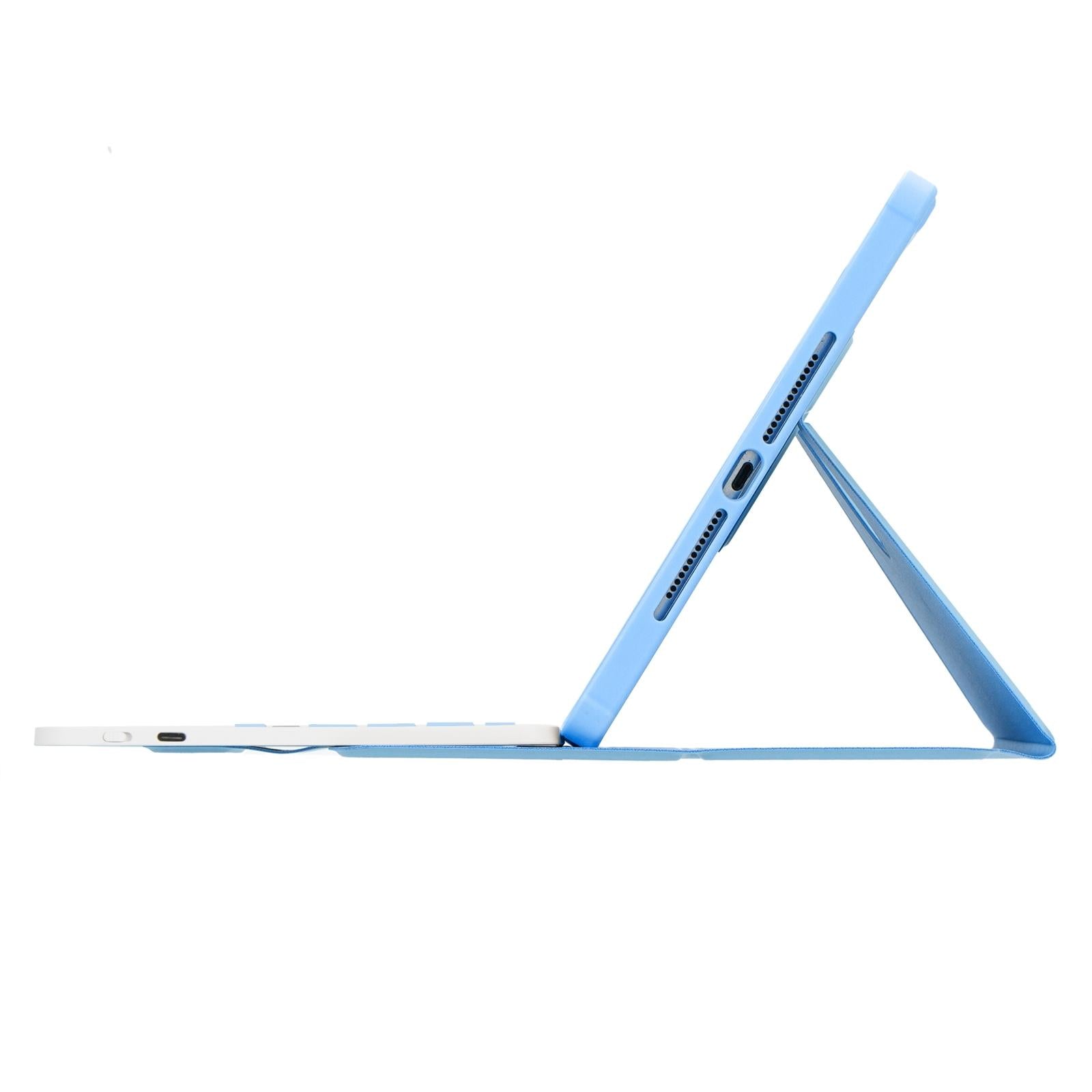 360 Rotation Bluetooth Keyboard Leather Case For Ipad 10.9 2022 With Touch Control And Backlight - Blue 6