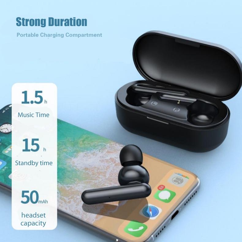 Mini Touch Control Tws Wireless Earphones with Mic & Charger Box - Green 5