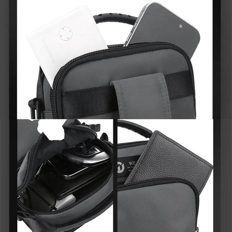 Waterproof Men Shoulder Bag Versatile Outdoor Crossbody For Travel & Everyday Use - Dark Blue 7