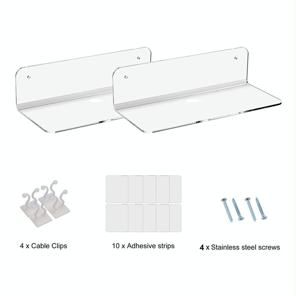 Set of 2 Wall Mounts for Speakers and Surveillance Cameras - White 9