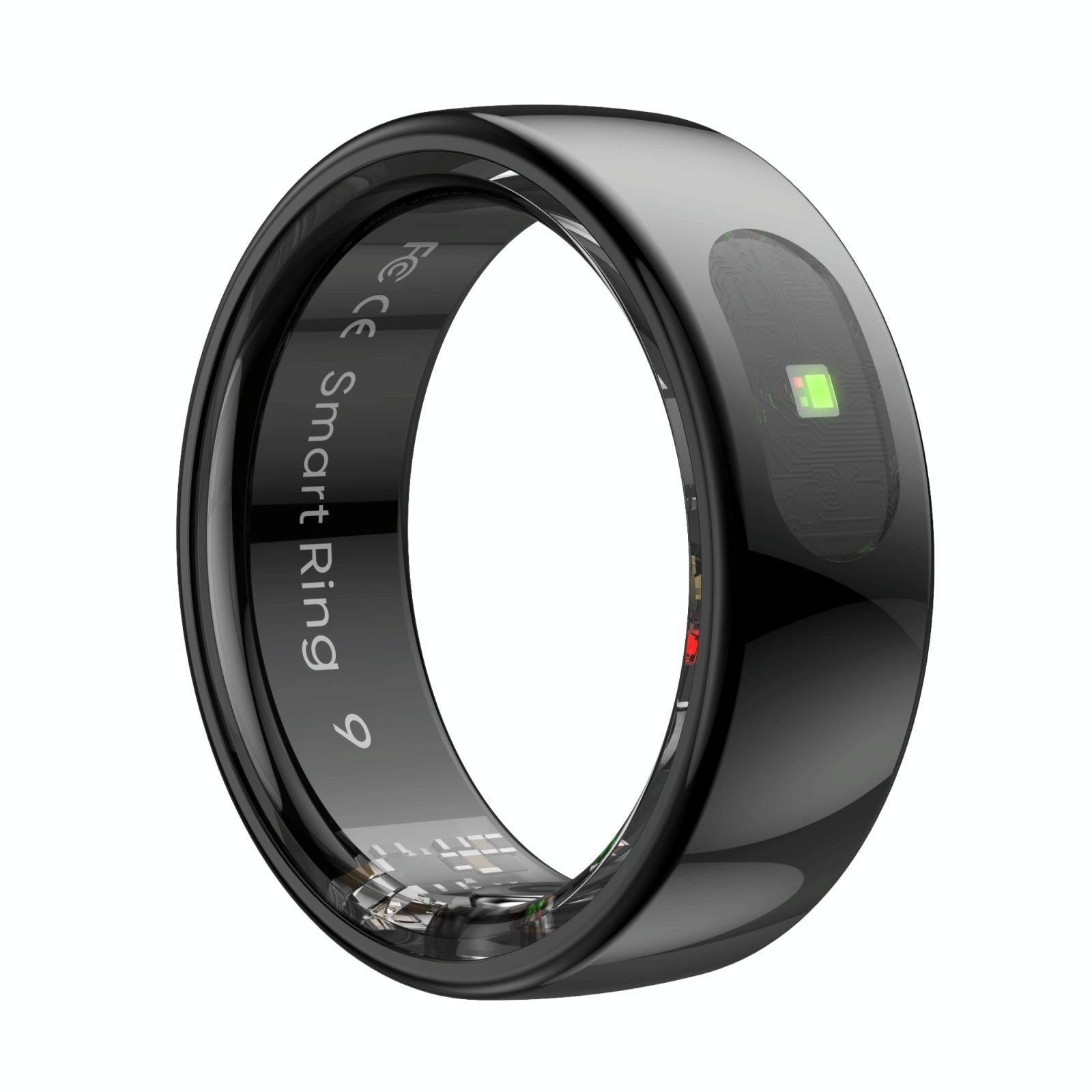 Smart Ring Heart Rate Blood Oxygen Sleep Sports Size 10 - Silver