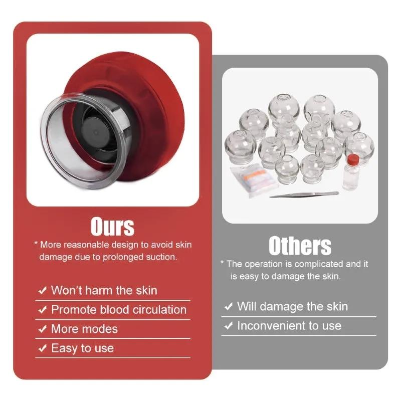 12-Speed Cupping Massager Set With 3 Cups - Black 5