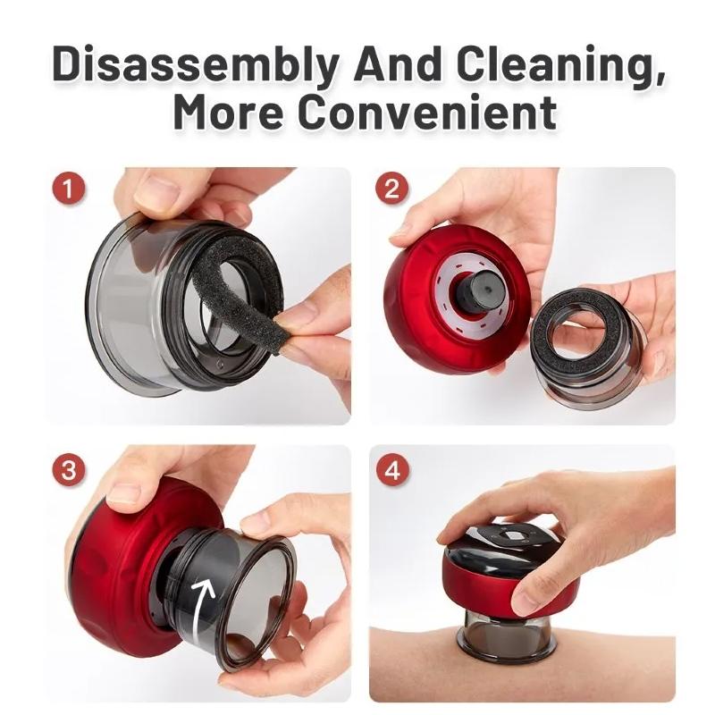 12-Speed Cupping Massager Set With 3 Cups - Black 9