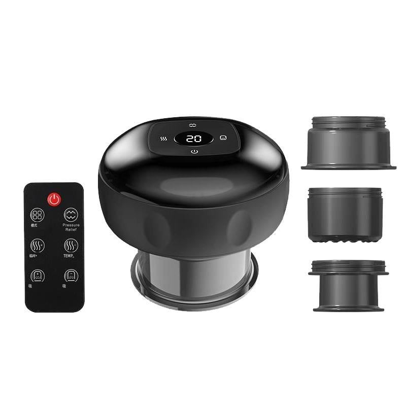 12-Speed Cupping Massager Set With 3 Cups - Black 11