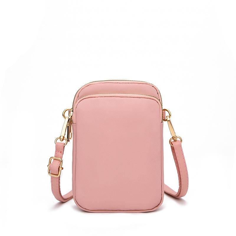 Women Mini Crossbody Phone Bag With Headphone Hole - Pink 12