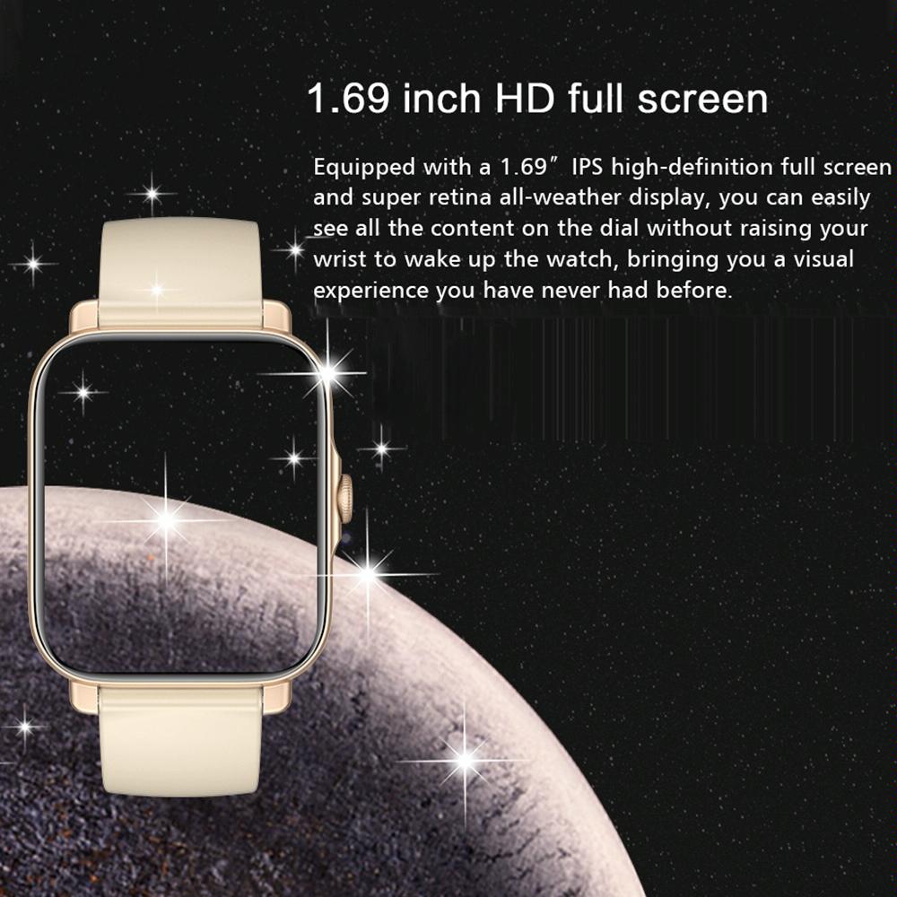 1.69 Inch Ip67 Waterproof Smart Watch With Bluetooth Call & Multiple Sports Modes - Gold 4