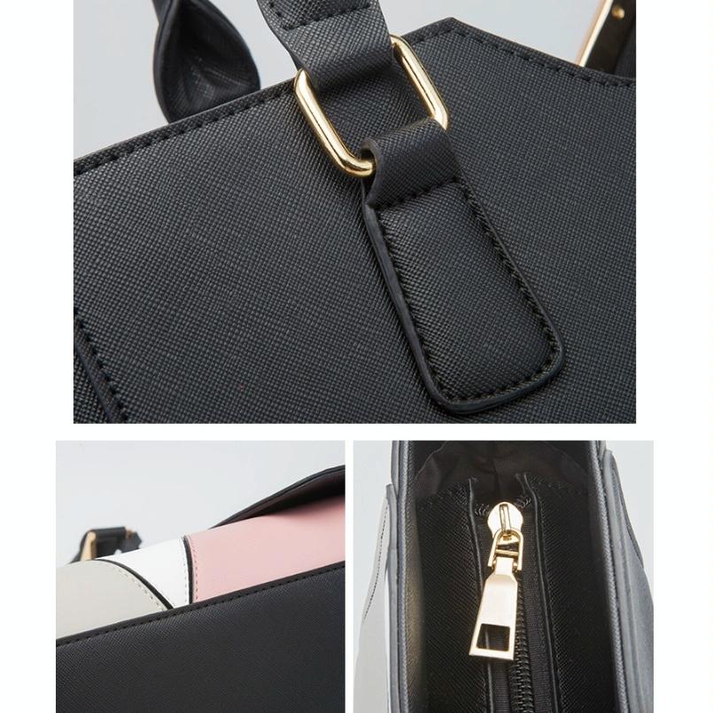 Versatile 4-in-1 Ladies Handbag with Large Capacity - Navy Blue 9