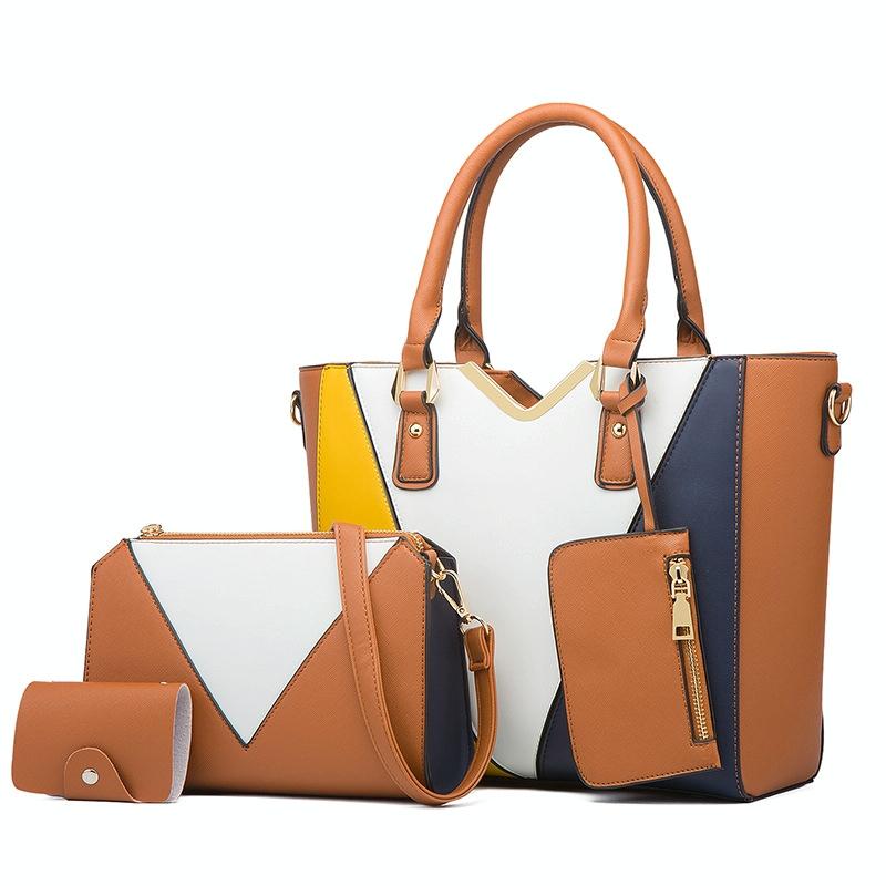 Versatile 4-in-1 Ladies Handbag with Large Capacity - Navy Blue 14