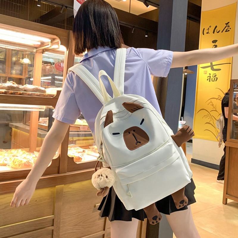 Versatile Large Capacity Backpack For Students - White 4