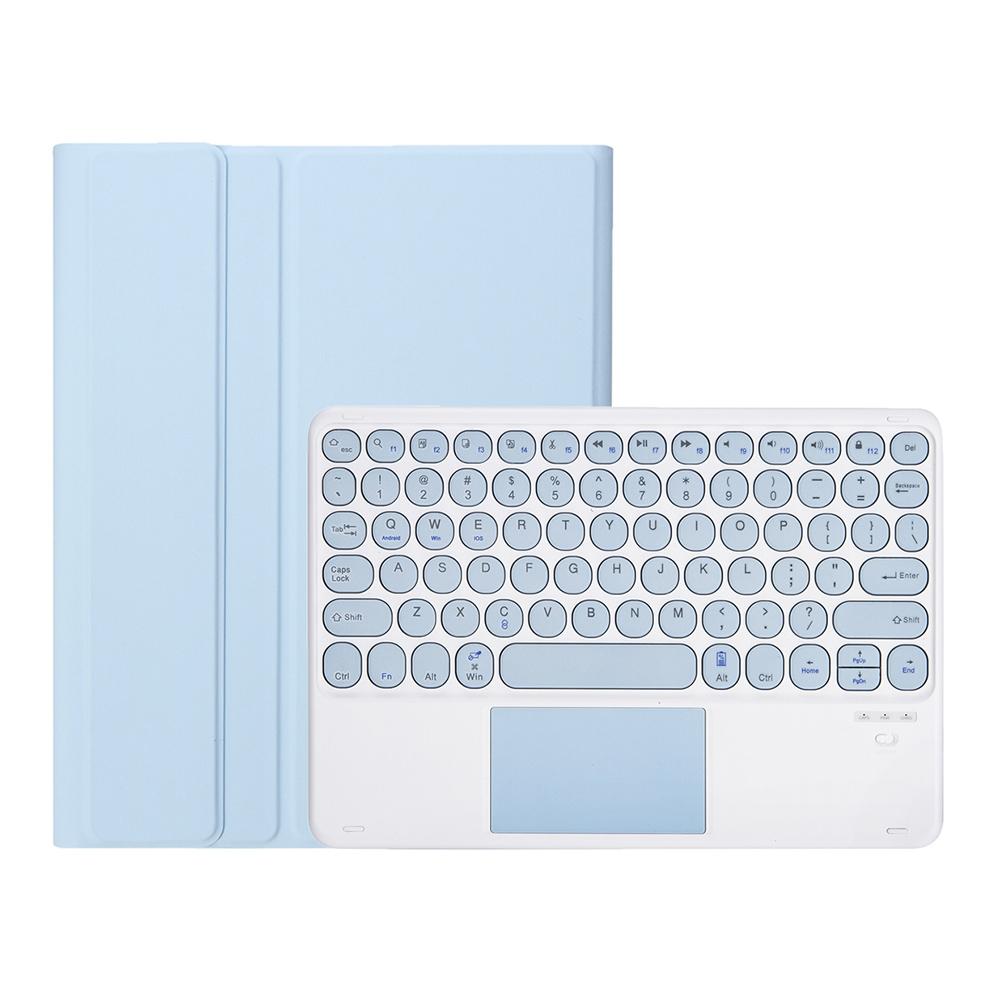 Detachable Bluetooth Keyboard Leather Case For Ipad Air 4 / 5 With Touch Control And Skin Feel Texture - Dark Green