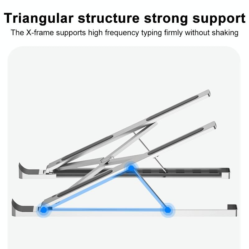 Lenovo Thinkplus Foldable Laptop Stand - Desktop Compatible - Silver 5