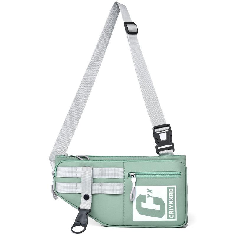 Large Sports Shoulder Bag With Multiple Pockets 2502 - Green 14