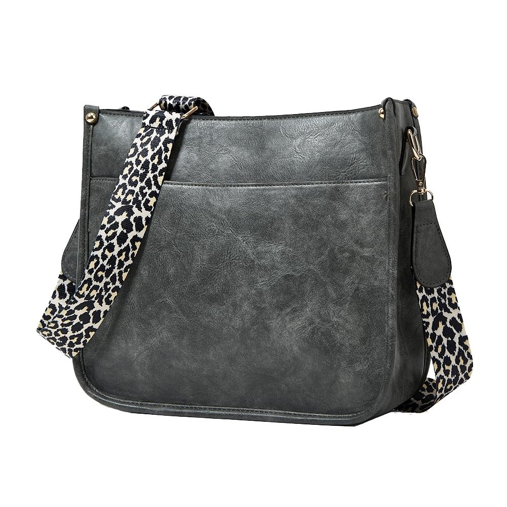 Leopard Print Waterproof Crossbody Tote Bag - Beige 3