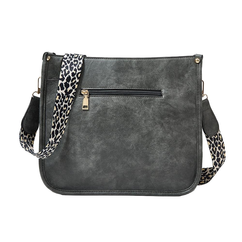 Leopard Print Waterproof Crossbody Tote Bag - Beige 5