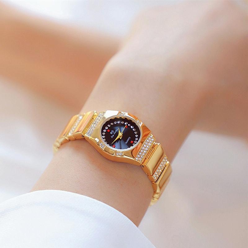 Timeless Diamond Women Watch - Classic Design - Golden Black