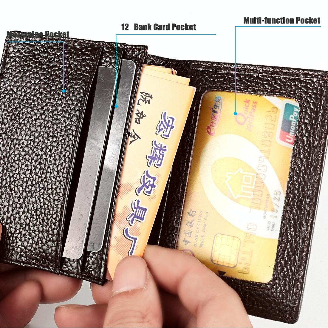 Men Leather Rfid Card Holder - Blocking Technology - Brown 6