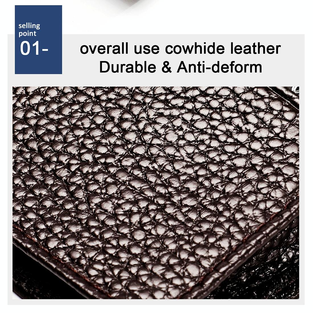 Men Leather Rfid Card Holder - Blocking Technology - Brown 8