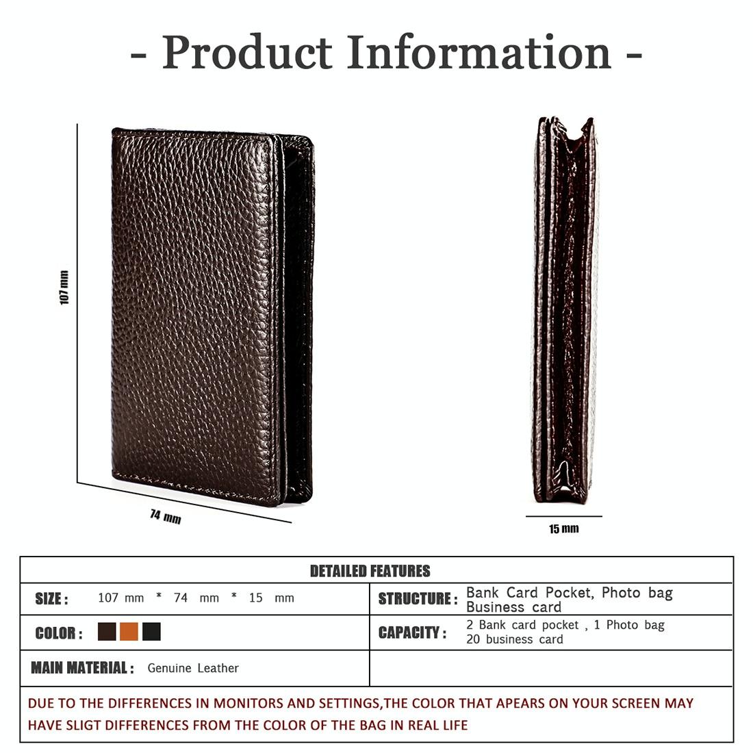 Men Leather Rfid Card Holder - Blocking Technology - Brown 10