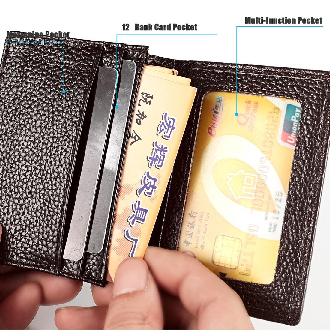 Men Leather Rfid Card Holder - Blocking Technology - Brown 15