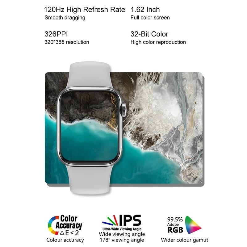 Waterproof Smart Watch With Colour Screen - 1 Inch - Blue 7