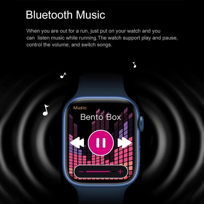 Waterproof Smart Watch With Colour Screen - 1 Inch - Blue 8