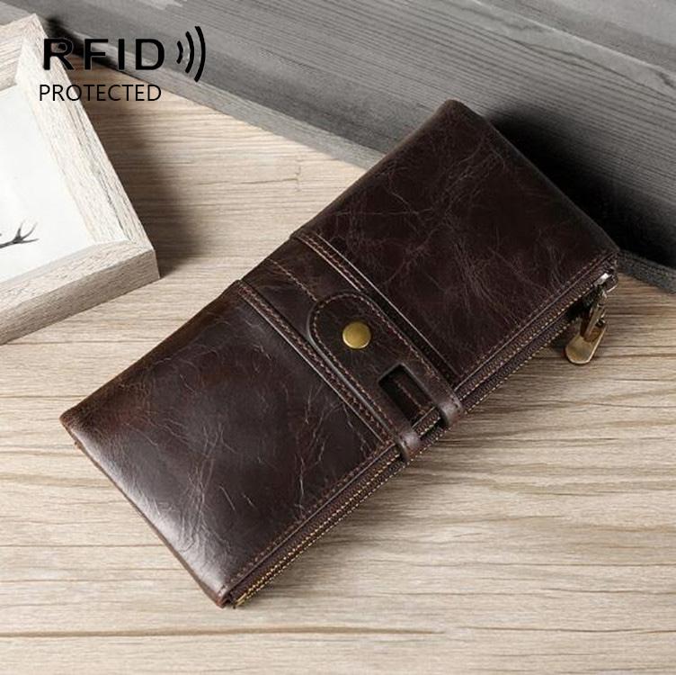 Secure Leather Wallet with Card Slots - Anti-theft - Brown 8