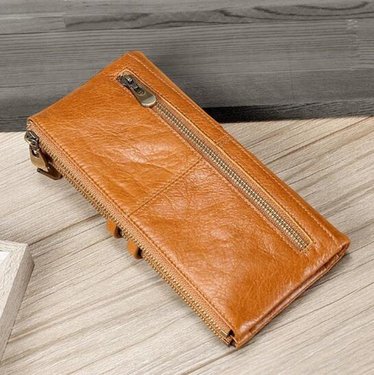 Secure Leather Wallet with Card Slots - Anti-theft - Brown 10
