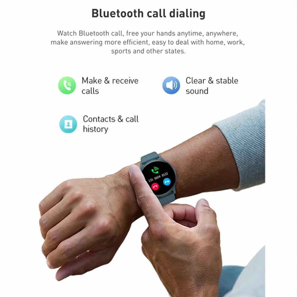 Bluetooth Talk Smartwatch Multi-Function Monitor Heart Rate / Blood Pressure / Blood Oxygen / Sleep - Blue 3