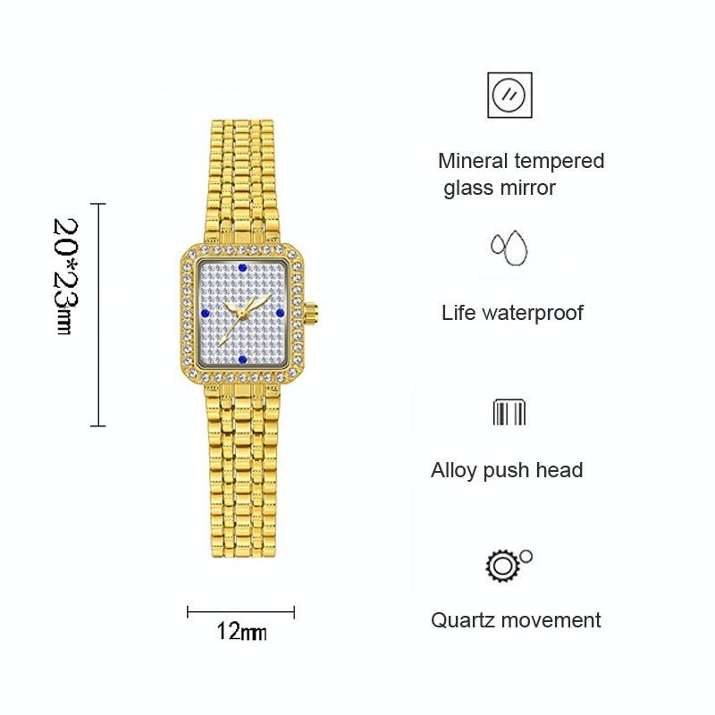 Stylish Diamond Women Alloy Watch Available - Rose Gold 4