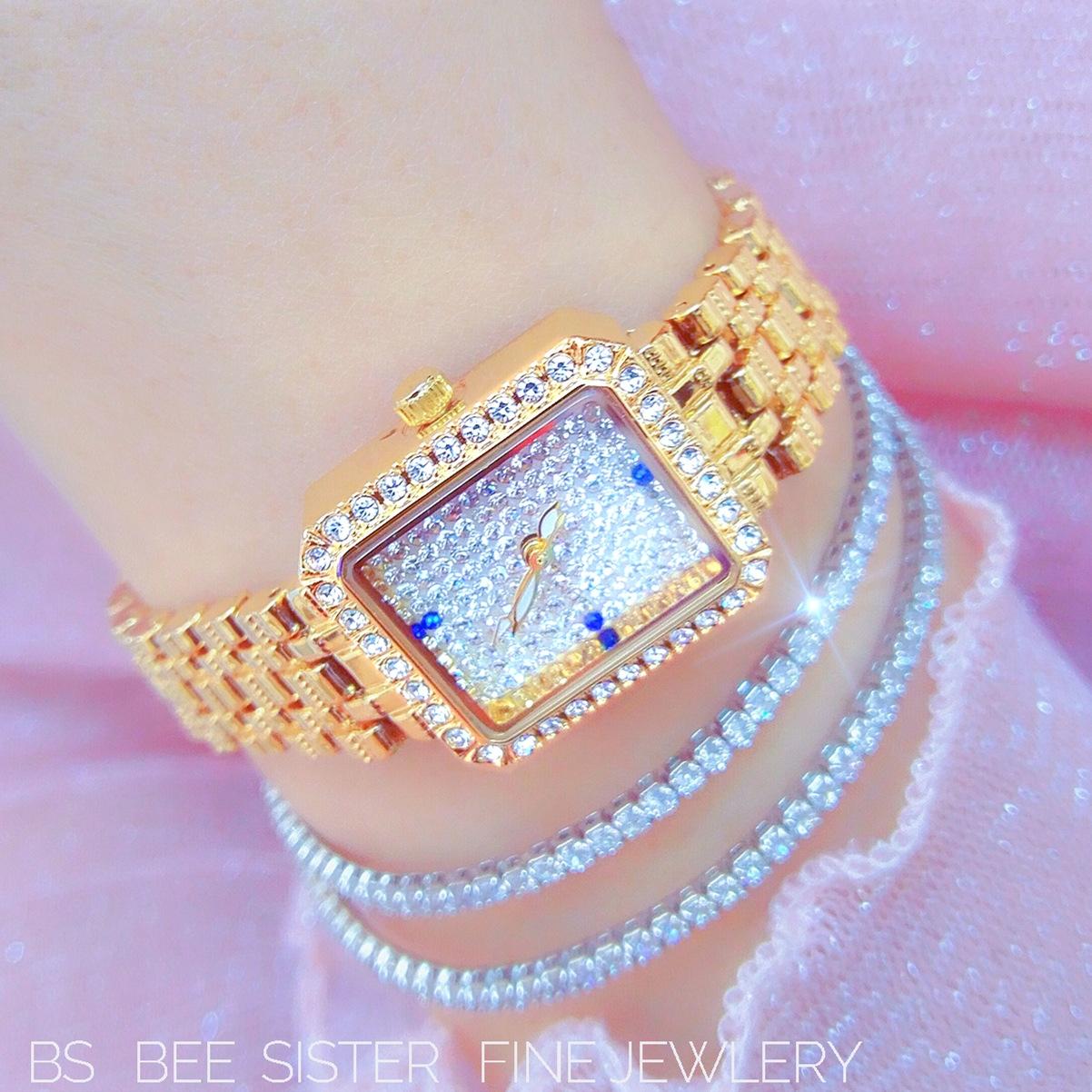 Stylish Diamond Women Alloy Watch Available - Rose Gold 9