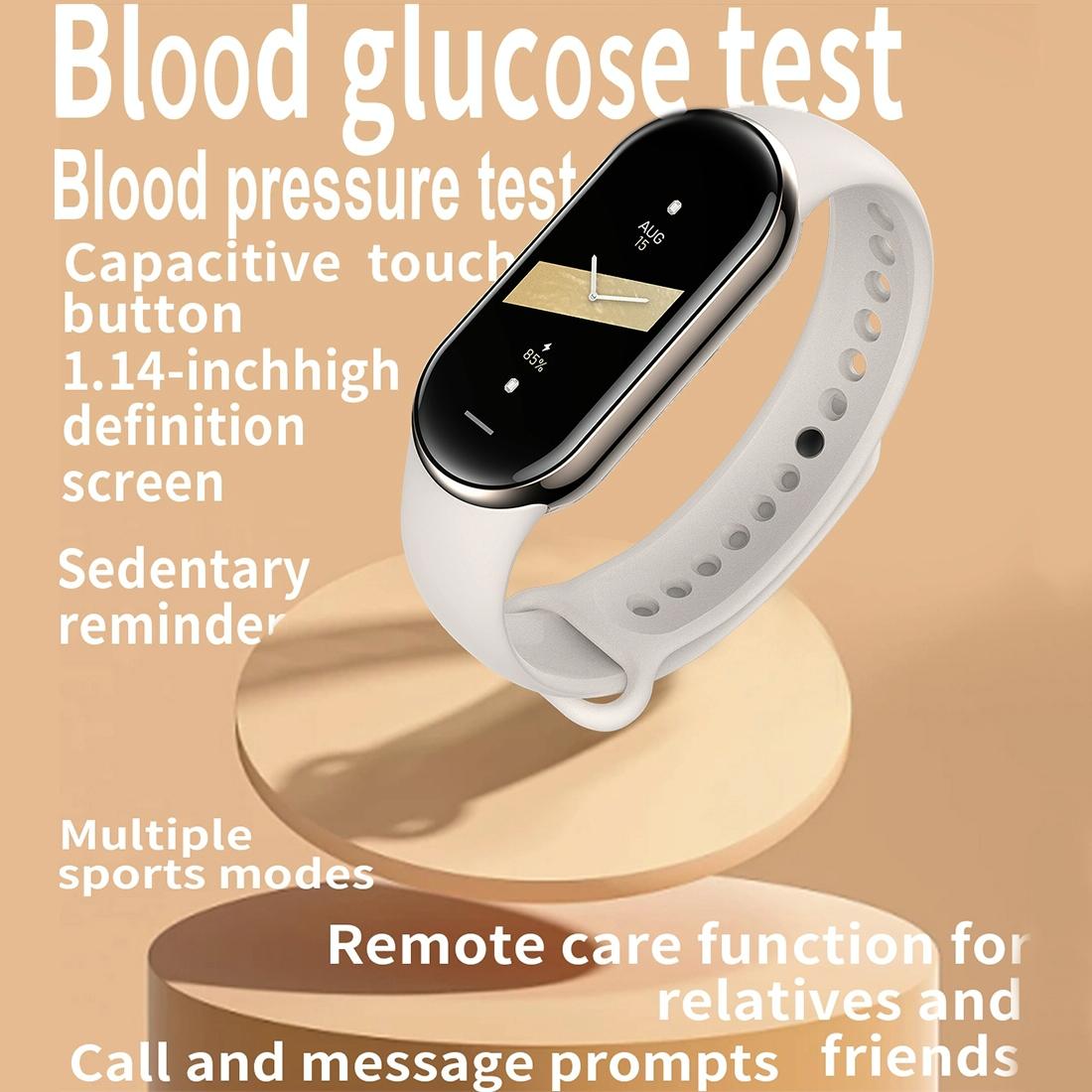Waterproof Smart Watch With Heart Bp Oxygen And Sugar Monitoring - Ip68 - Orange 6