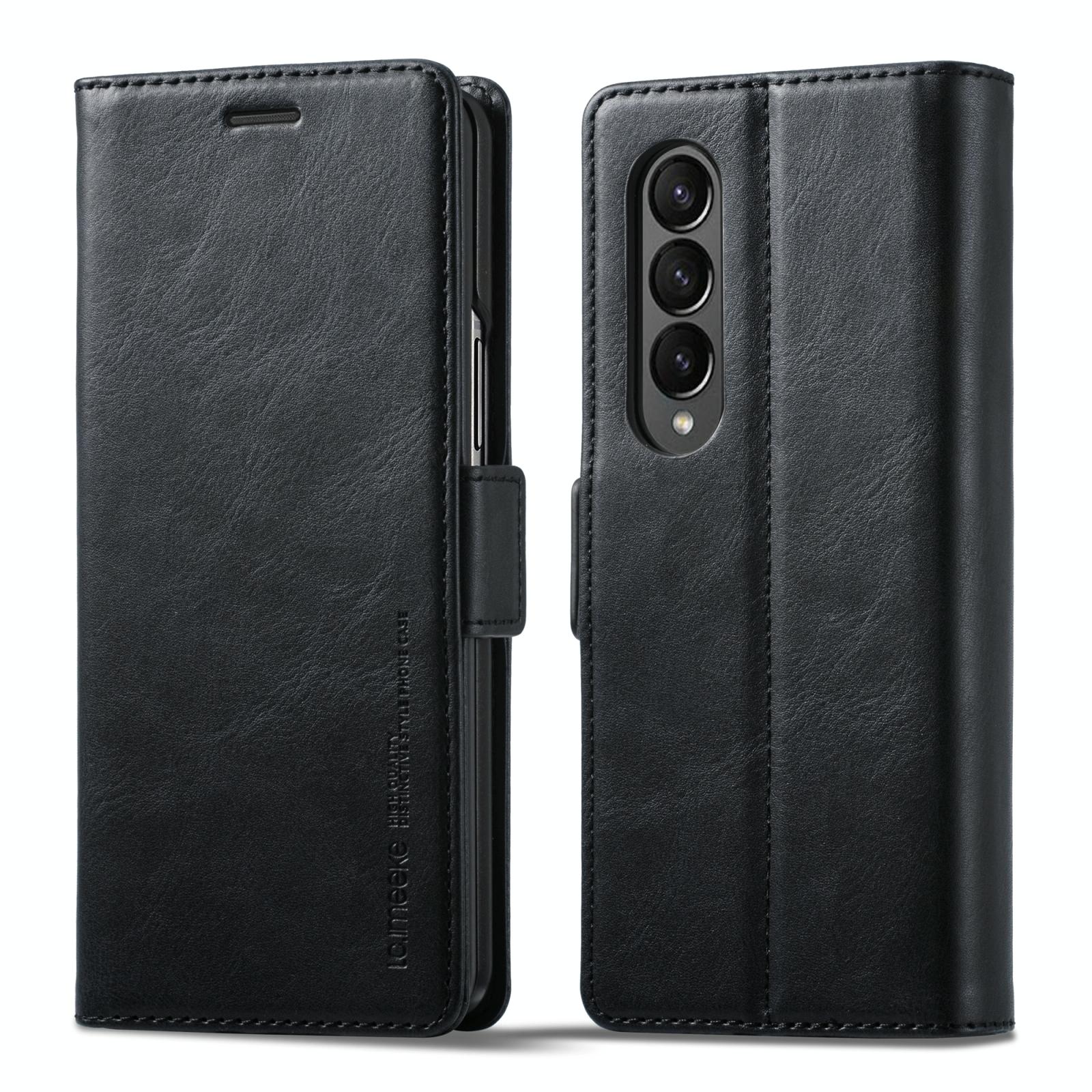 For Samsung Galaxy Z Fold4 5G Rfid Leather Phone Case - Secure & Stylish - Blue