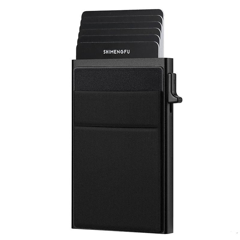 Men Slim Metal Rfid Blocking Wallet - Gold 8