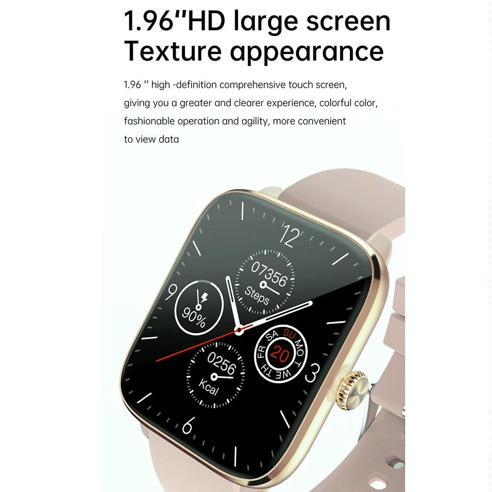 1.96 Inch Ip67 Waterproof Silicone Band Smart Watch Supports Dual-Mode Bluetooth Call / Heart Rate Monitoring - Blue 5