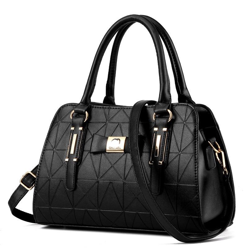 Embossed Bowknot Shoulder Bag For Women - Black 9
