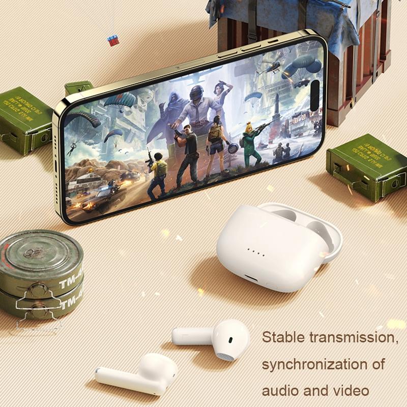 Wireless Bluetooth Headphones with Dual-microphone Noise Canceling - 2e Enc - Beige 6