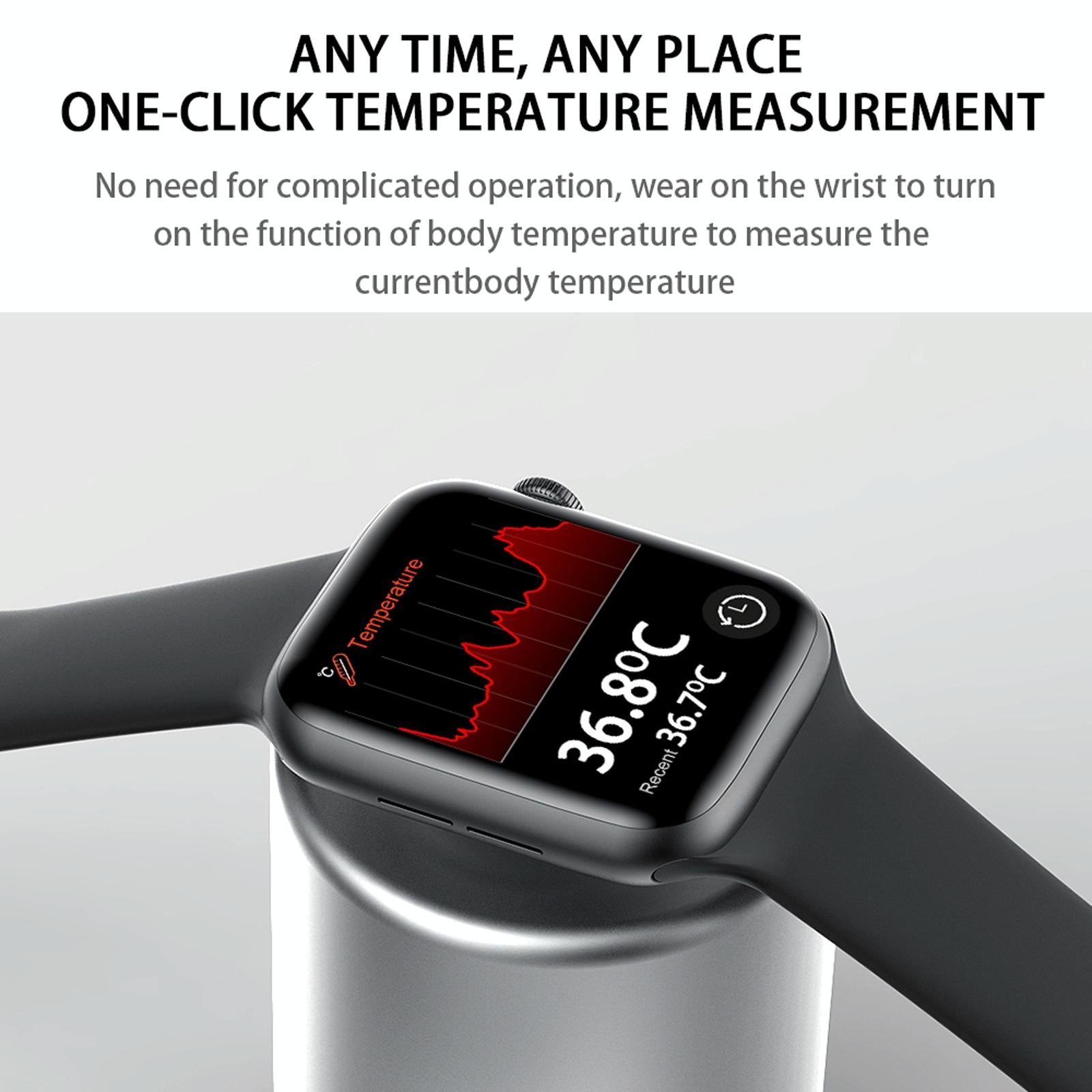 1.75 Inch Full Screen Ip67 Waterproof Smart Watch Support Sleep Monitor / Heart Rate Monitor / Bluetooth Call - Black 4