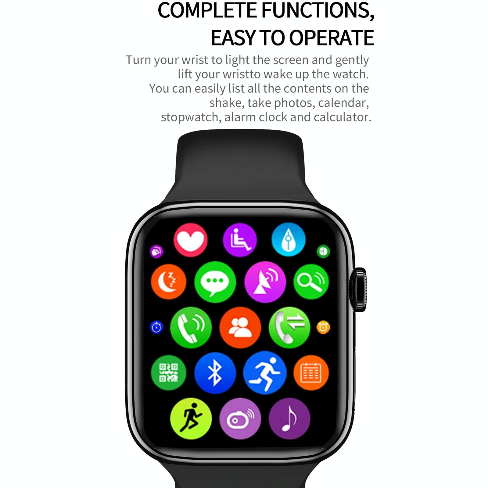 1.75 Inch Full Screen Ip67 Waterproof Smart Watch Support Sleep Monitor / Heart Rate Monitor / Bluetooth Call - Black 10