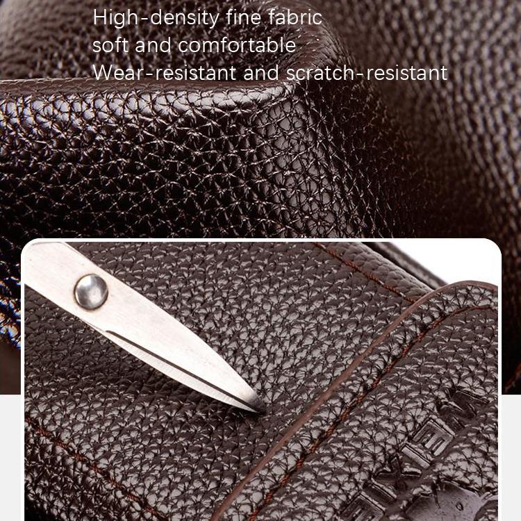 Portable Leather Shoulder Bag - Handbag - Plain Texture Black 5