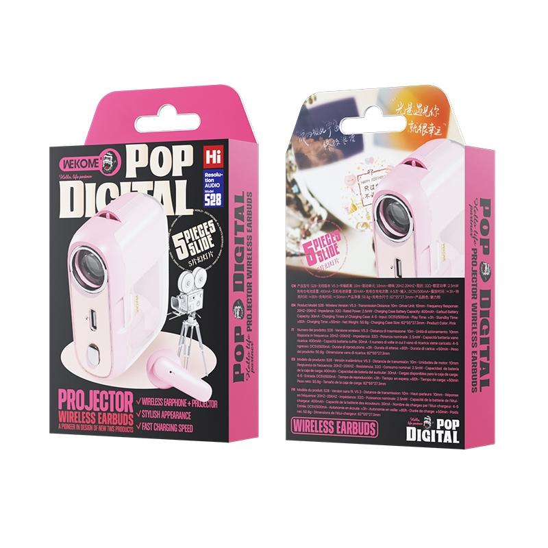Wireless Bluetooth Earphones - Wk S28 Projections - Tws - Pink 12