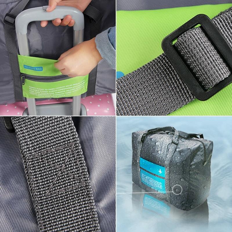 Foldable Nylon Travel Bag for Women and Men - Large Capacity - Sky Blue 12