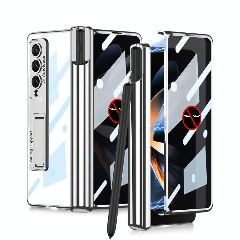 For Samsung Galaxy Z Fold4 5G Magnetic Privacy Case - Foldable - Dark Green 12