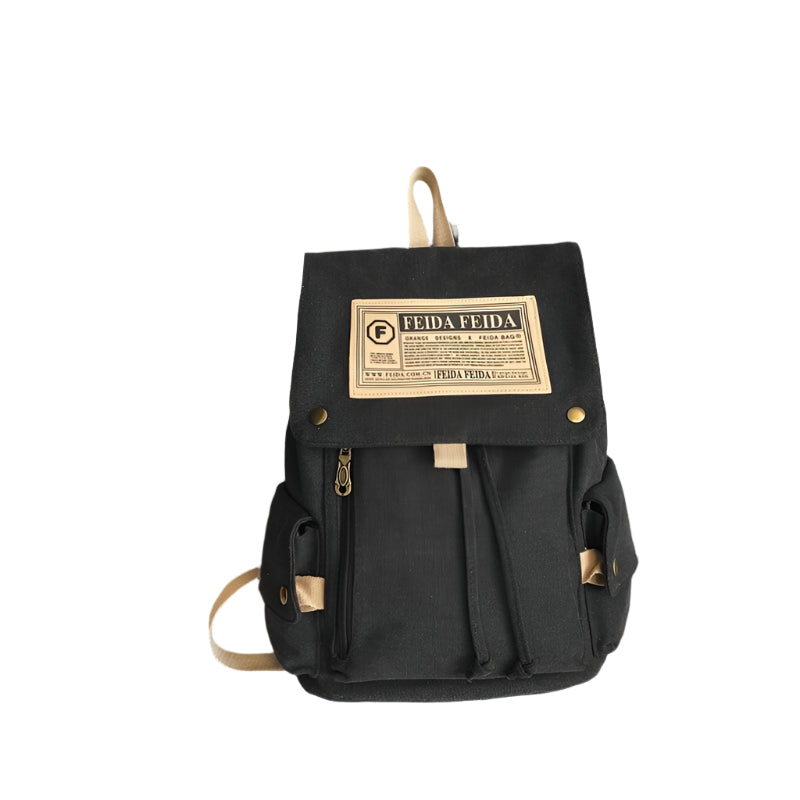 Large Capacity Canvas Backpack For Teens - Pink