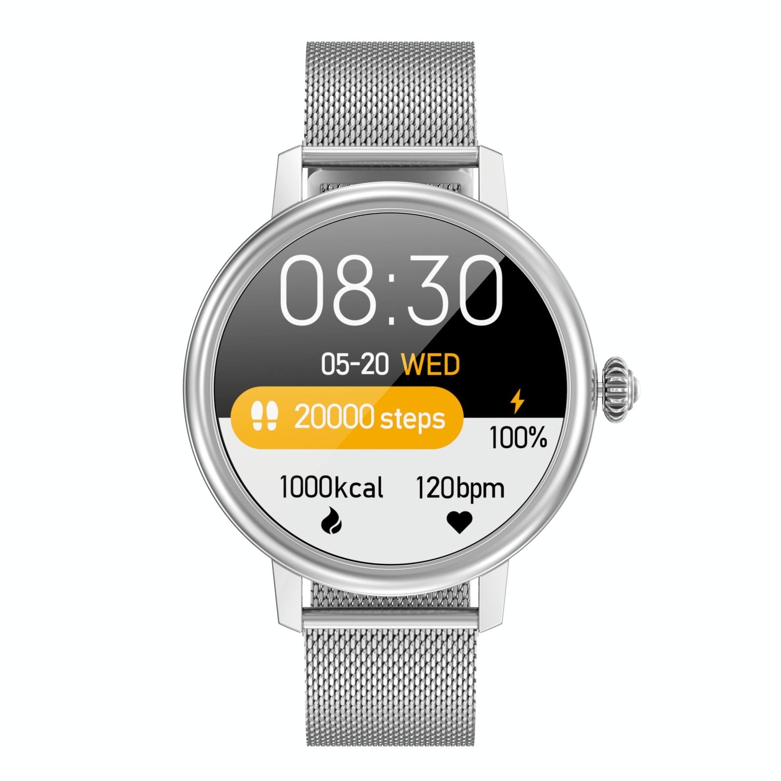 Smart Steel Watch With Colour Screen - Cf90 - Silver 3