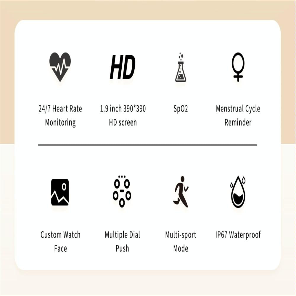 Smart Steel Watch With Colour Screen - Cf90 - Silver 8
