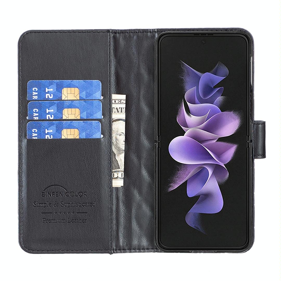 For Samsung Galaxy Z Fold4 5G Diamond Lattice Flip Wallet Case - Pink 11