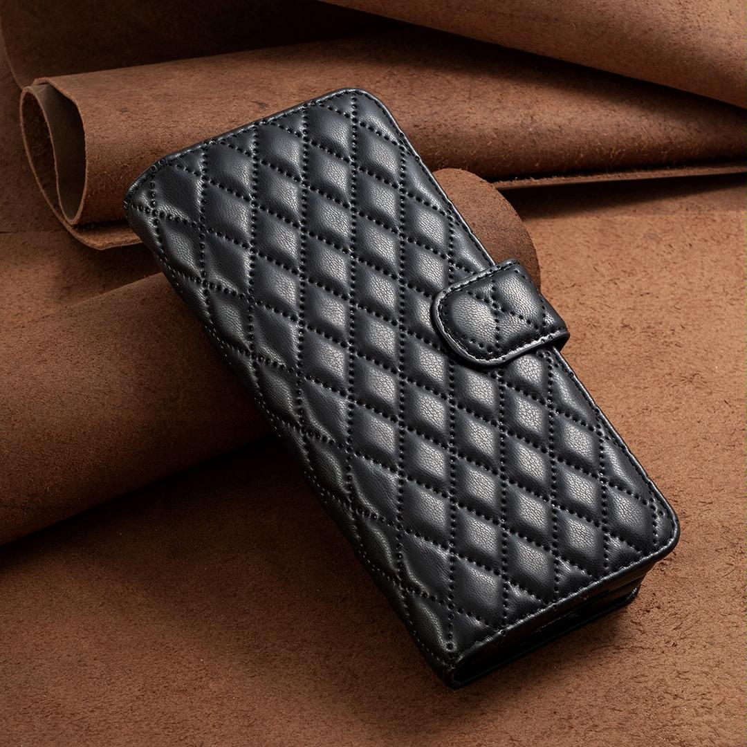 For Samsung Galaxy Z Fold4 5G Diamond Lattice Flip Wallet Case - Pink 12