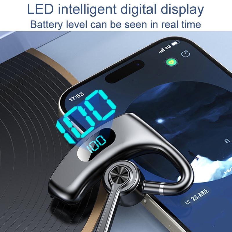 Bone Conduction Gaming Bluetooth Earphones with Noise Reduction - Blue 5